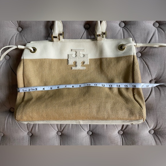 Tory Burch Raffia Tote Shopper Bag - Picture 7 of 11